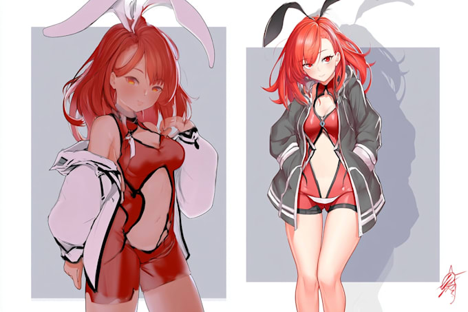 create anime manga character illustration