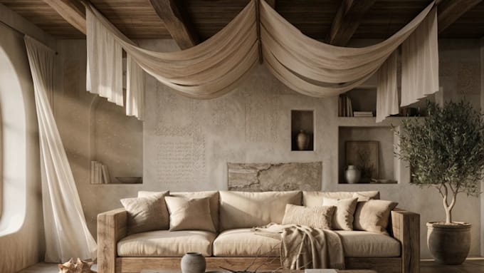 create japandi wabi sabi minimalist interior design