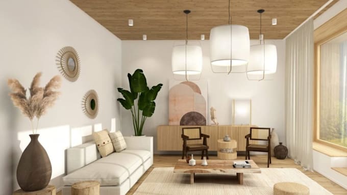 create a japandi wabi sabi interior