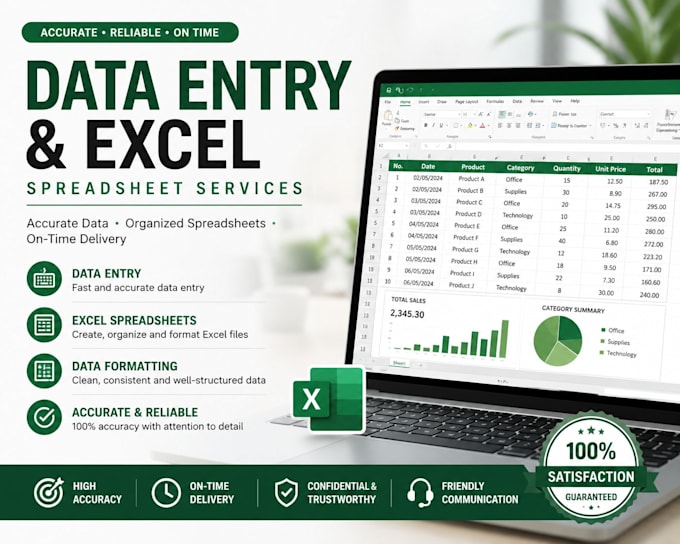 do accurate data entry and excel spreadsheet work