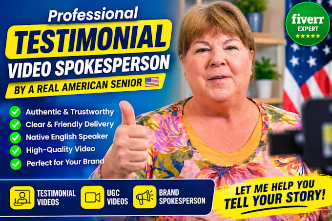 female spokesperson ugc testimonial