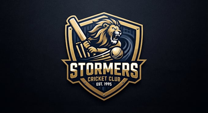 design a powerful cricket logo for your team