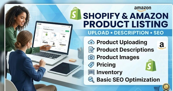 upload and list products on shopify and amazon