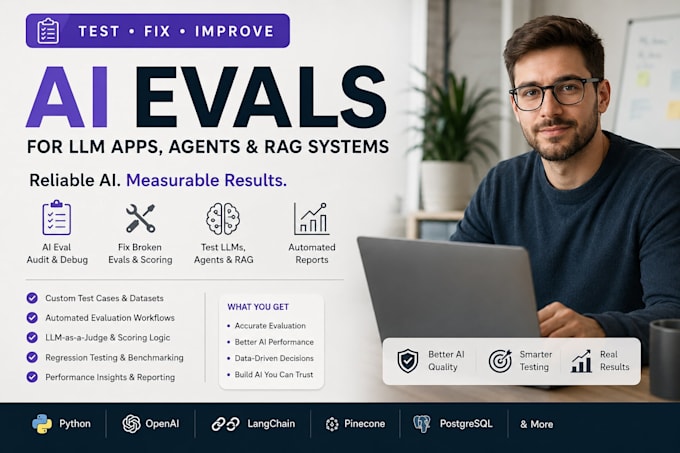 test fix and improve ai evals for llm apps agents and rag systems