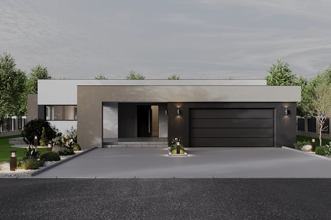 create exterior architectural 3d rendering