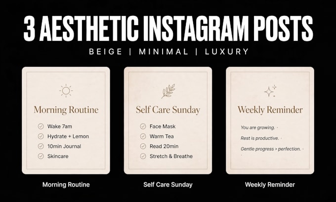 design 3 aesthetic minimalist instagram post