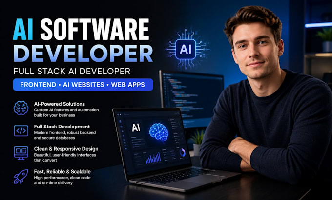 ai software developer, full stack ai developer, frontend, ai website development