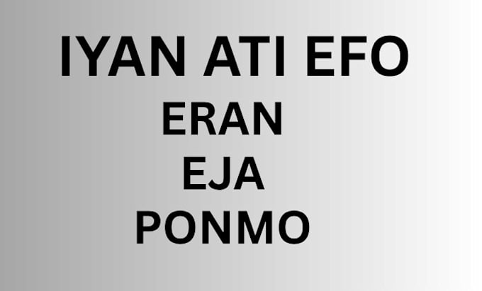 do iyan ati efo for you