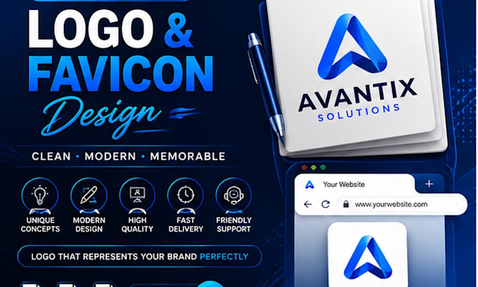 desing professional custom favicon for your website
