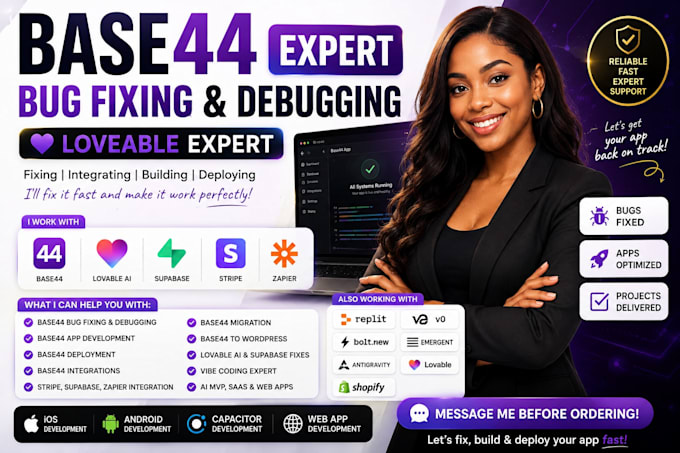 base44 expert base44 bug fixing base44 debugging lovable expert base44 integrate