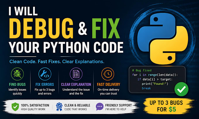 debug and fix your python code