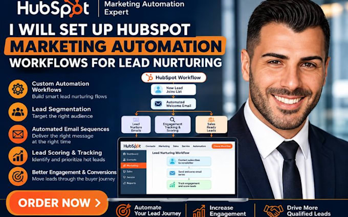 set up hubspot marketing automation workflows for lead nurturing