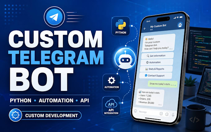 develop a custom telegram bot with python automation