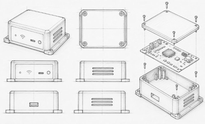 design smart electronics enclosures for iot products, prototypes and cad files