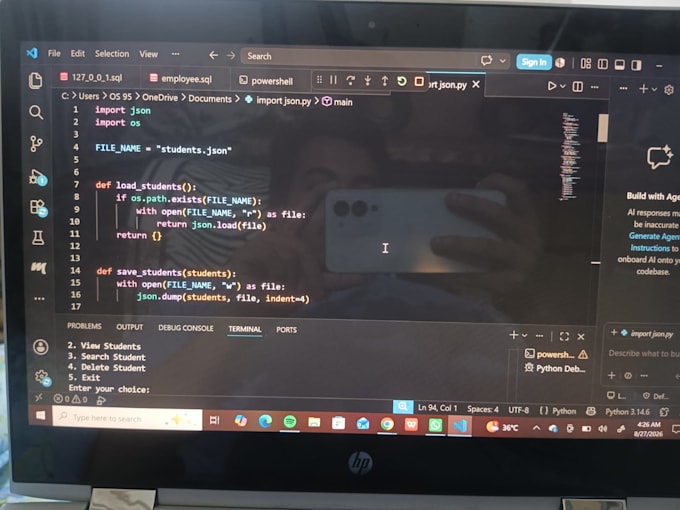 create a python program or streamlit web app