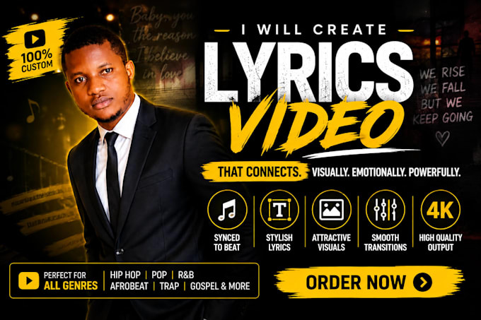create a stunning professional lyrics video for your song