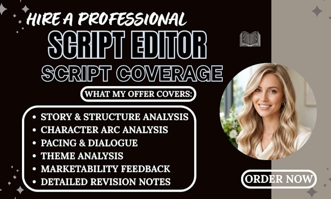 provide script coverage, screenplay feedback, story analysis, and revision notes