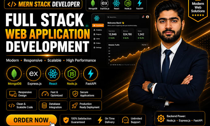 build full stack web app as mern stack developer and software developer