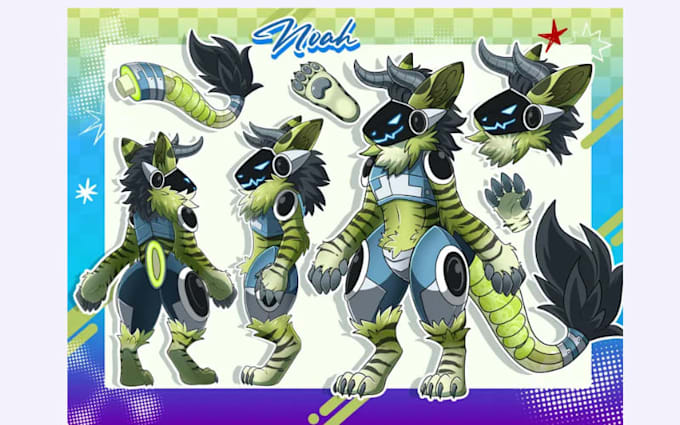 draw furry ref sheet, fursona reference sheet, anthro character nsfw furry art