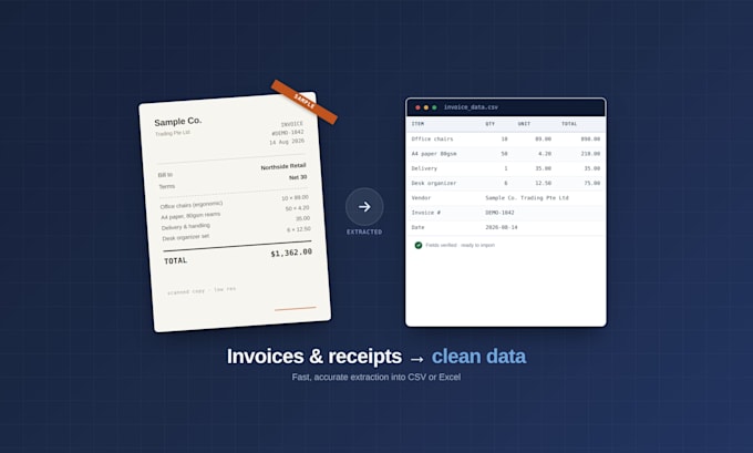 extract and process data from documents