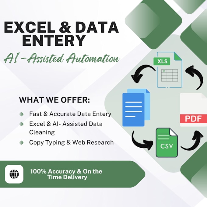 do excel data entry with ai assisted data cleaning and automation