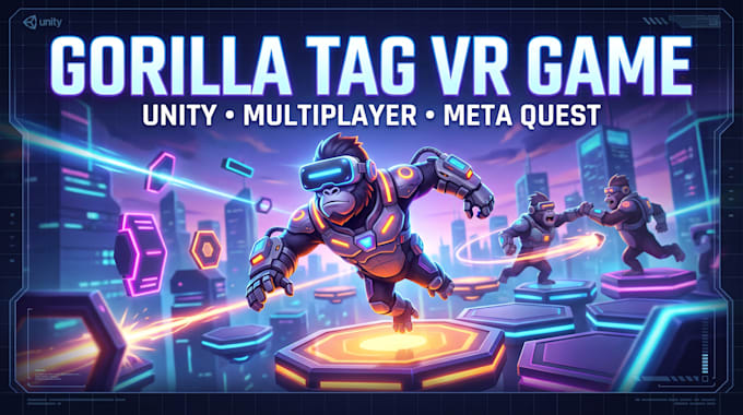 create a custom gorilla tag VR fan game in unity