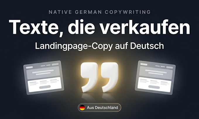 write high converting german landing page copy