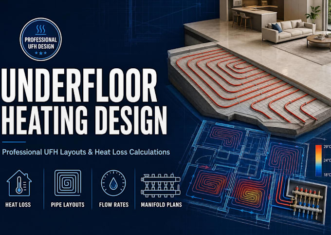 ufh heating design underfloor heating layout heat loss calculation