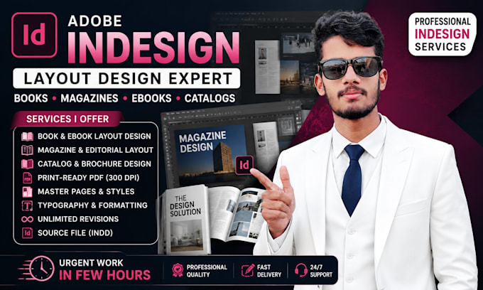 design book layout in adobe indesign