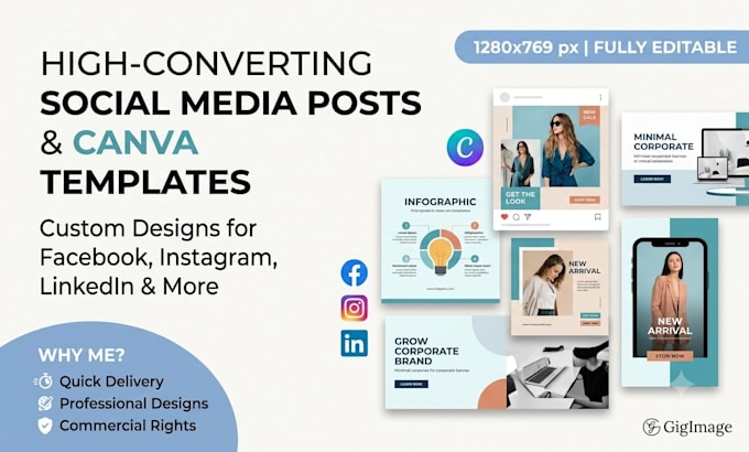 canva templates , promotional posts  , facebook posts design