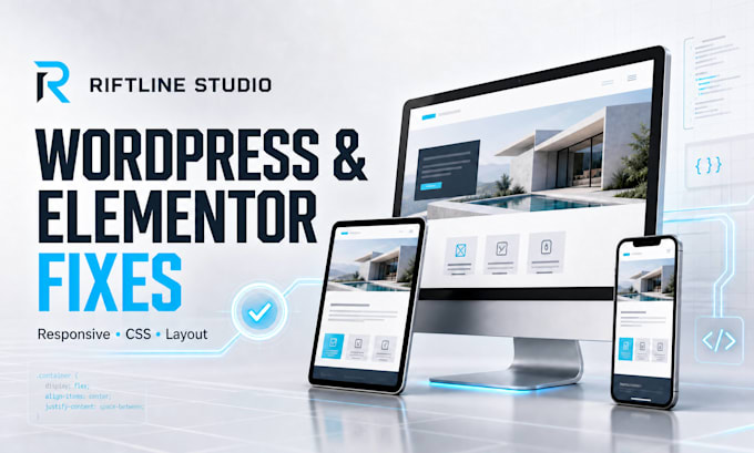 fix wordpress elementor responsive layout and CSS issues