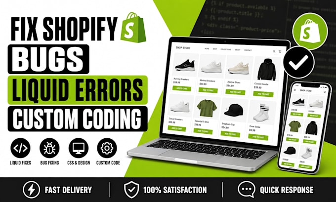 fix shopify bugs, liquid errors and do shopify custom coding