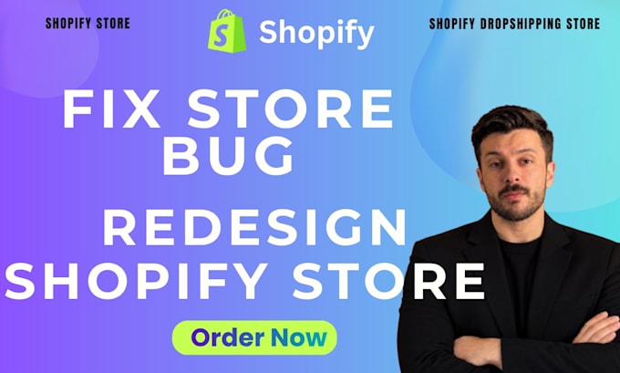 fix, redesign and customise your shopify store or website for better performance