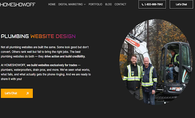 design wix construction handyman website wix plumbing contractor website