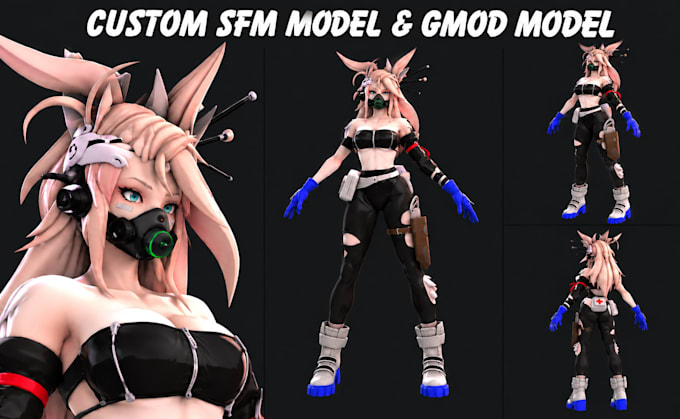 port or create sfm model l4d2, tf2, cs2 gmod player model mmd vr character
