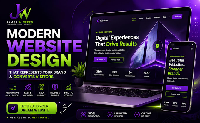 design a modern responsive website for your business
