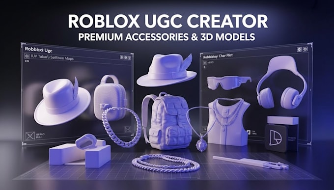 make custom roblox ugc accessories, hairs and outfits
