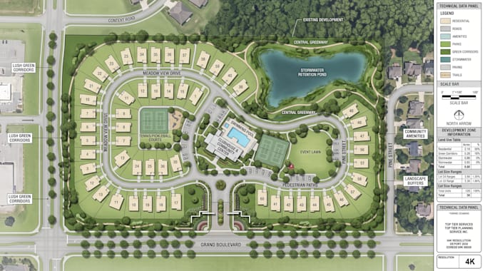 create acreage property map, site plan, plot plan, parcel map, plat, master plan