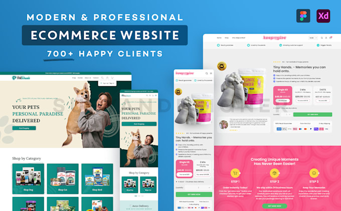 design ecommerce shopify website design UI UX in figma