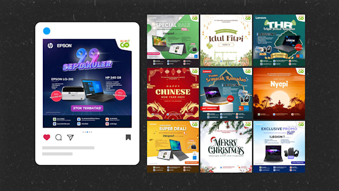 create social media posts, carousels, and ads