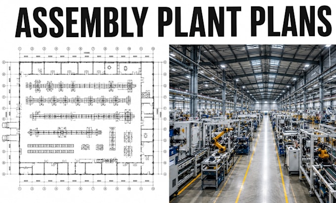 design assembly plant floor plans manufacturing blueprint package facility