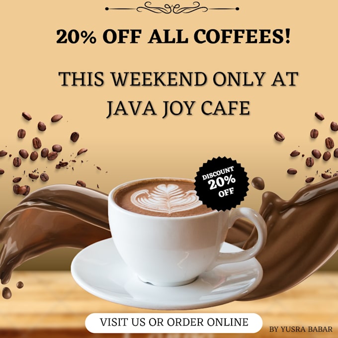 design a professional coffee shop social media post