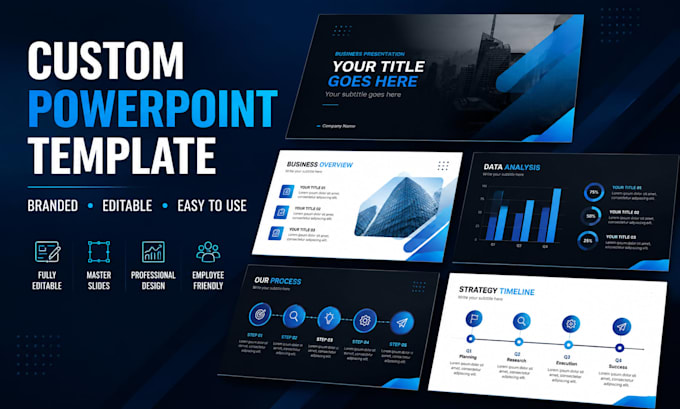 design professional powerpoint template with slide master