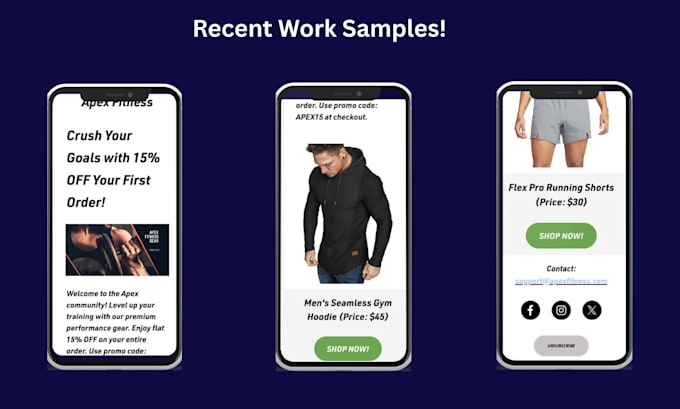 design responsive mailchimp email template and embedded form setup