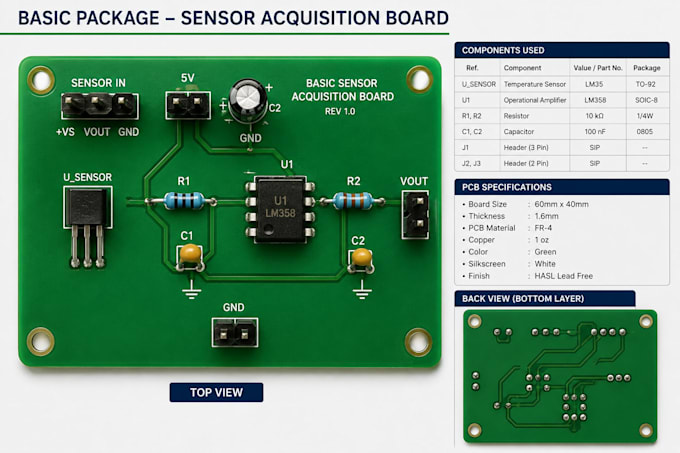 design a custom data acquisition pcb with sensors and microcontroller