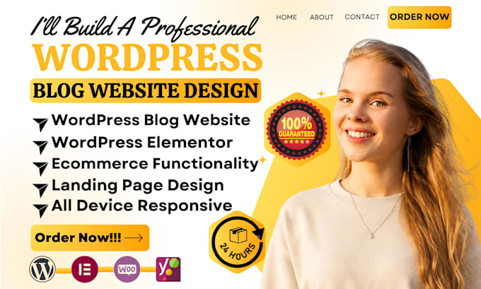 build wordpress blog website design business wordpress website development