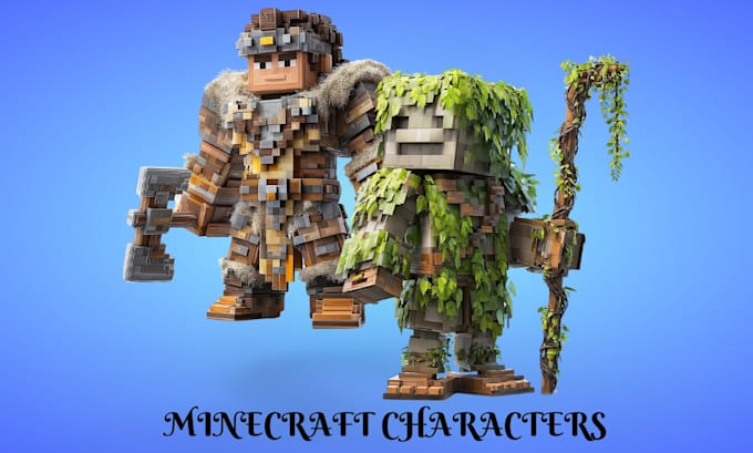 create custom 3d minecraft mobs blockbench 3d model, bosses, textures, animation
