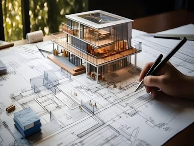 create 2d floor plan architectural, hvac, structural and map city permit drawing