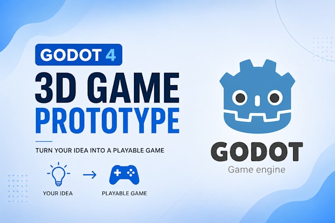 develop a 3d game prototype in godot 4 with custom gameplay systems and mechanic