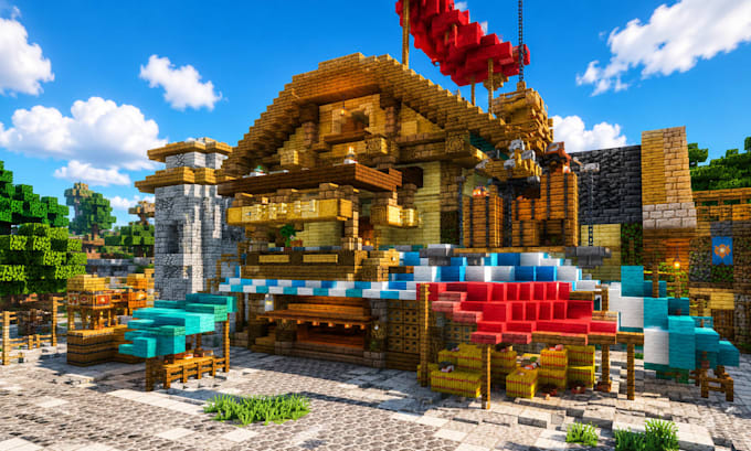 create custom minecraft building, house, spawns, maps and lobbie
